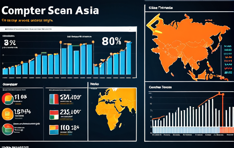 **Strategic Market Overview:** A vibrant, data-rich infographic illustrating key market trends in Southeast Asia. The image should include charts, graphs, and icons representing customer behavior, competitor analysis, and emerging market opportunities. Style: Modern, clean, and professional.